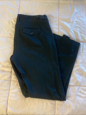 Express Black Women's Dress Pants with Button-Front Waist